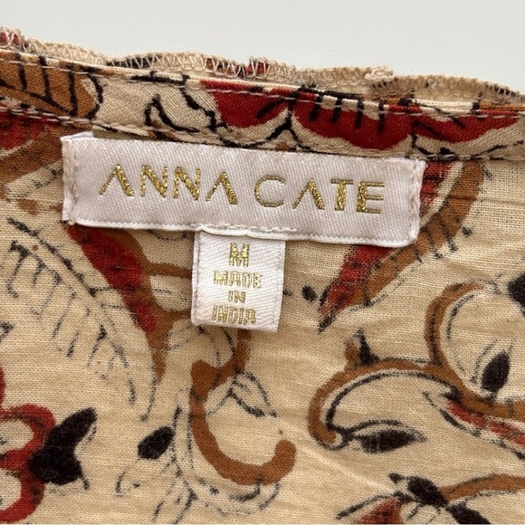 Anna Cate Ruffle Blouse Medium Button Up Autumn Floral - Picture 6 of 8